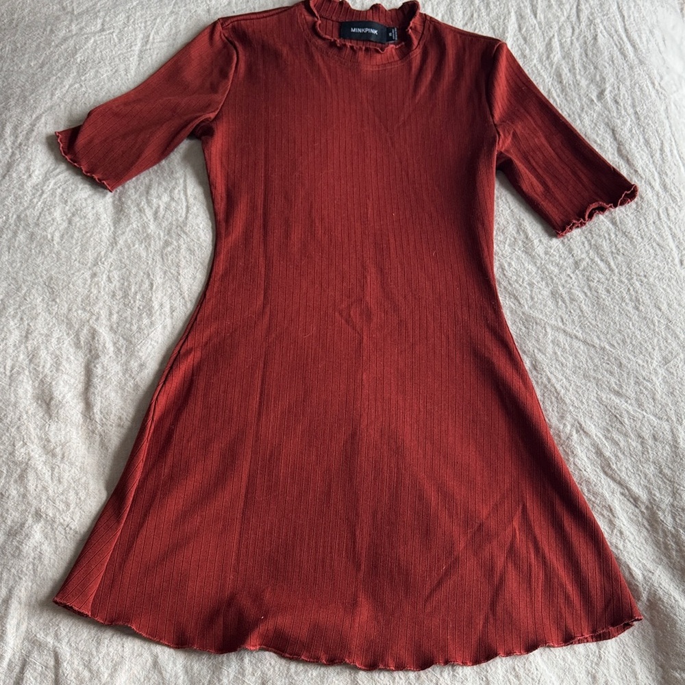 MINKPINK Rust Mini Dress